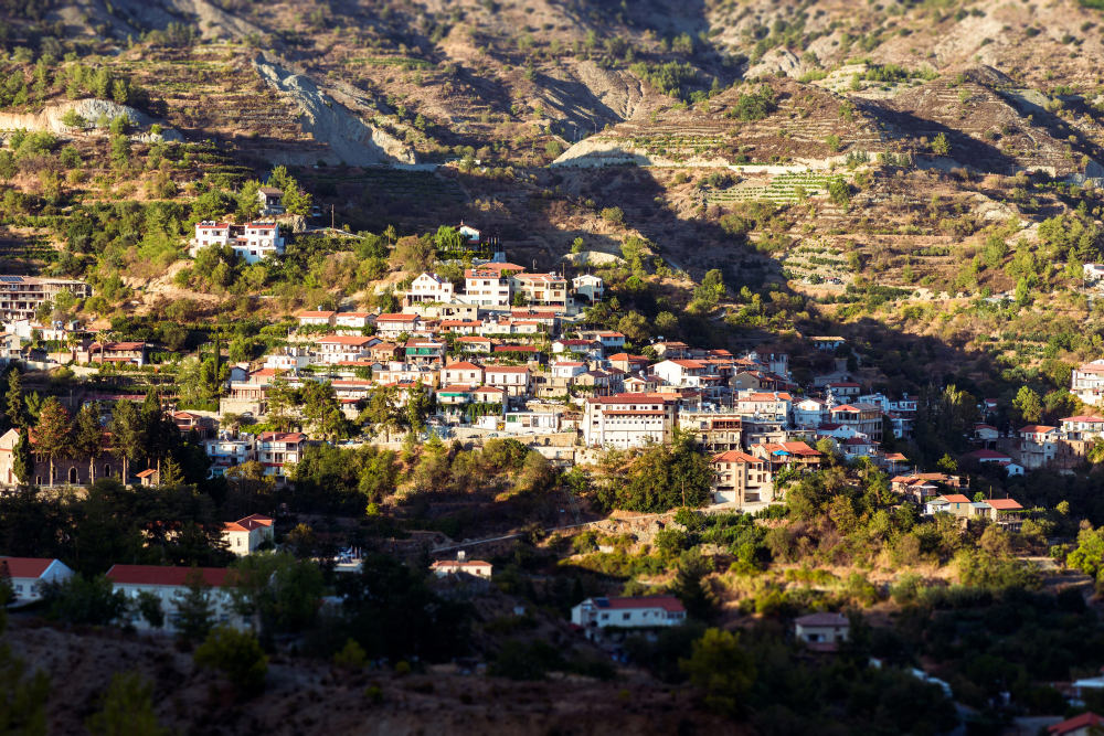 agros traditional mountain village cyprus limassol district