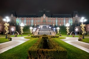 palace culture night iasi romania